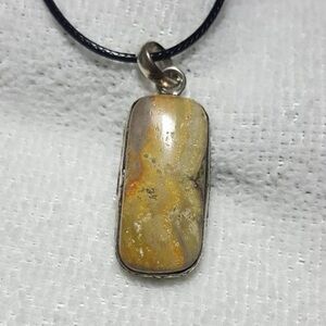 Bumblebee Jasper Gemstone 
Pendant Necklace